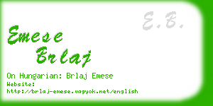 emese brlaj business card